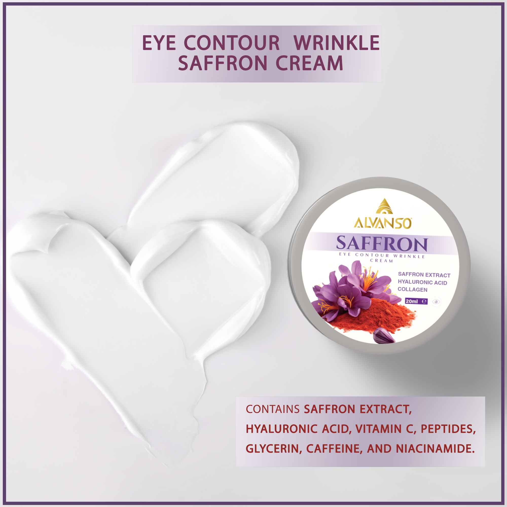 Saffron eye contour wrinkle Cream