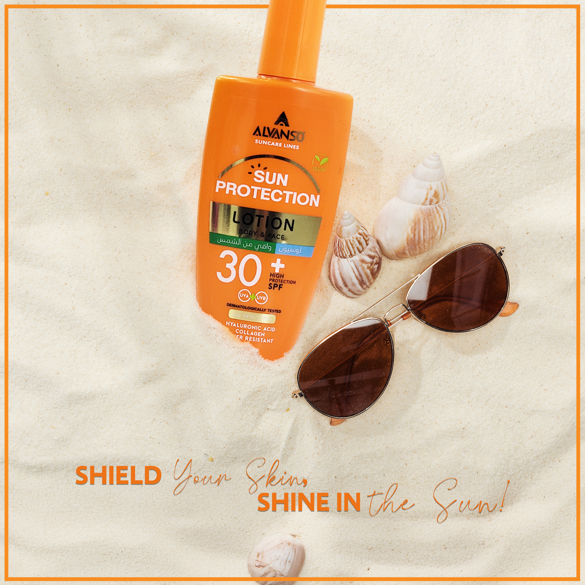 SUN PROTECTION BODY and FACE +30
